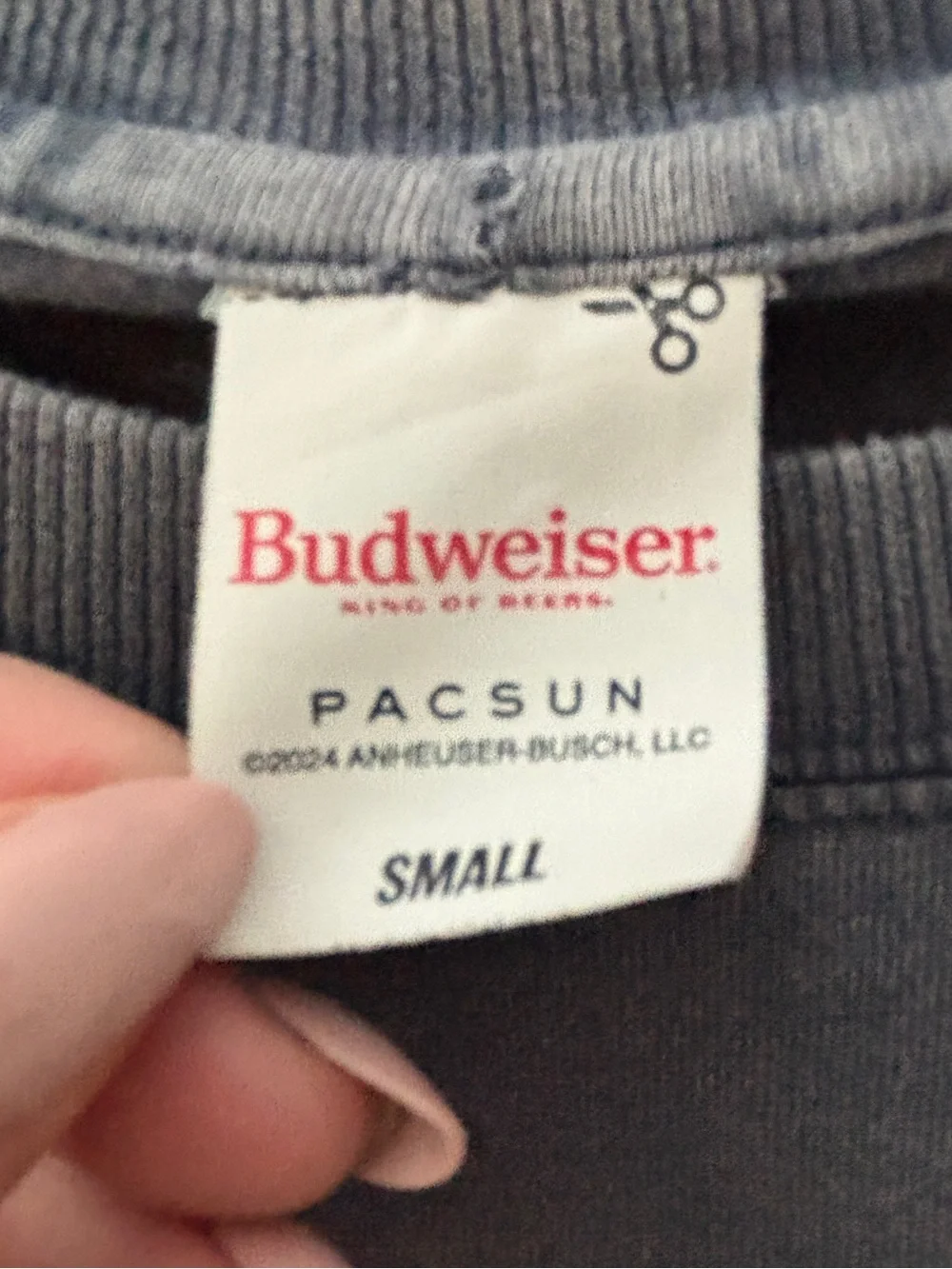 Budweiser PacSun Reversible Long Sleeve Pocket T-Shirt Retro Beer Logo Tee S - Picture 13 of 15